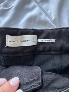 Abercrombie & Fitch Vegan Leather Shorts - Black